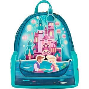 Loungefly Tangled Rapunzel Castle Glow in the Dark Mini Backpack